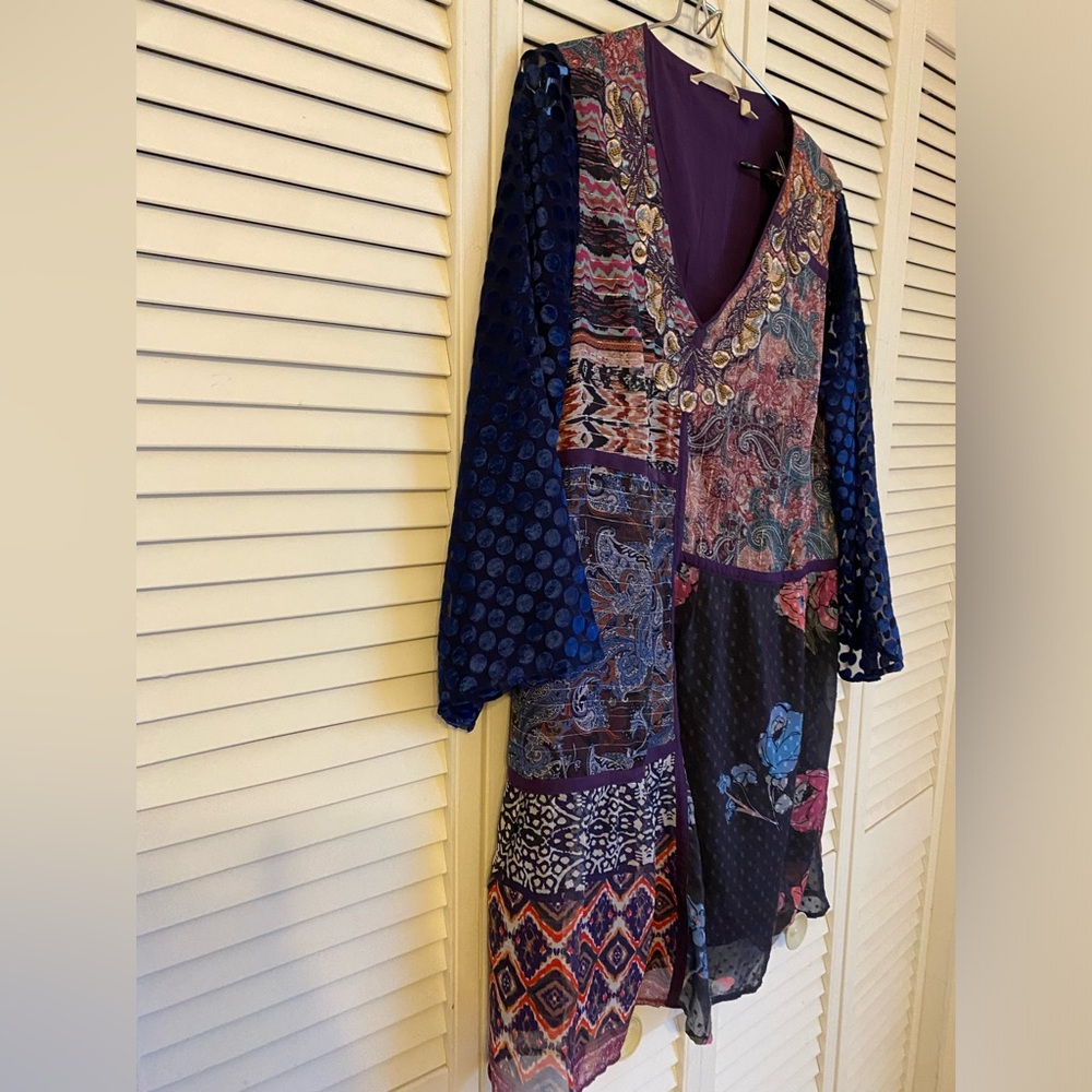 Soft Surroundings Beaded Patchwork Tunic Top Medi… - image 3